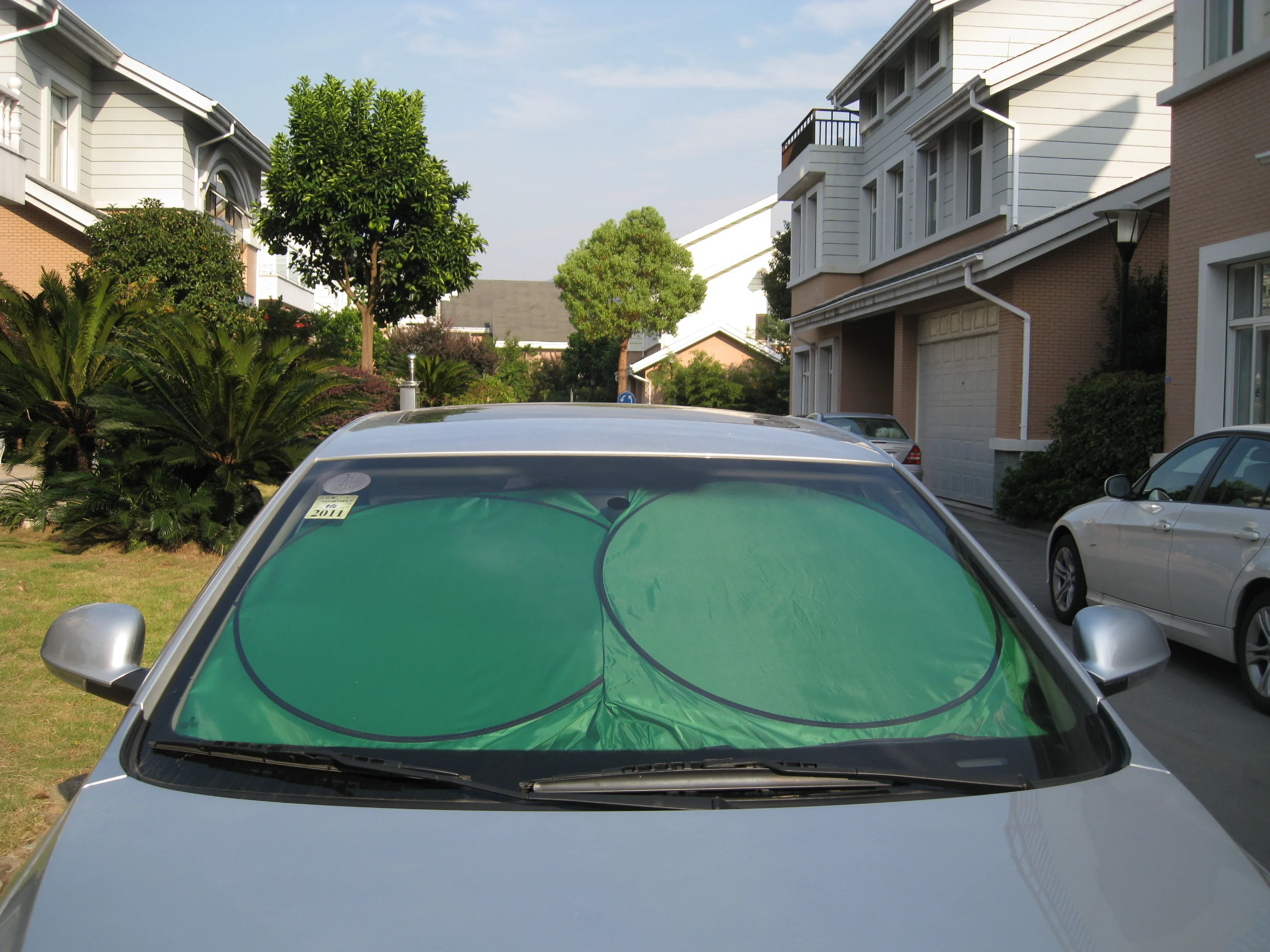 
170T 190T 210T Polyester Car Sunshade With Logo For Front Windshield Window 