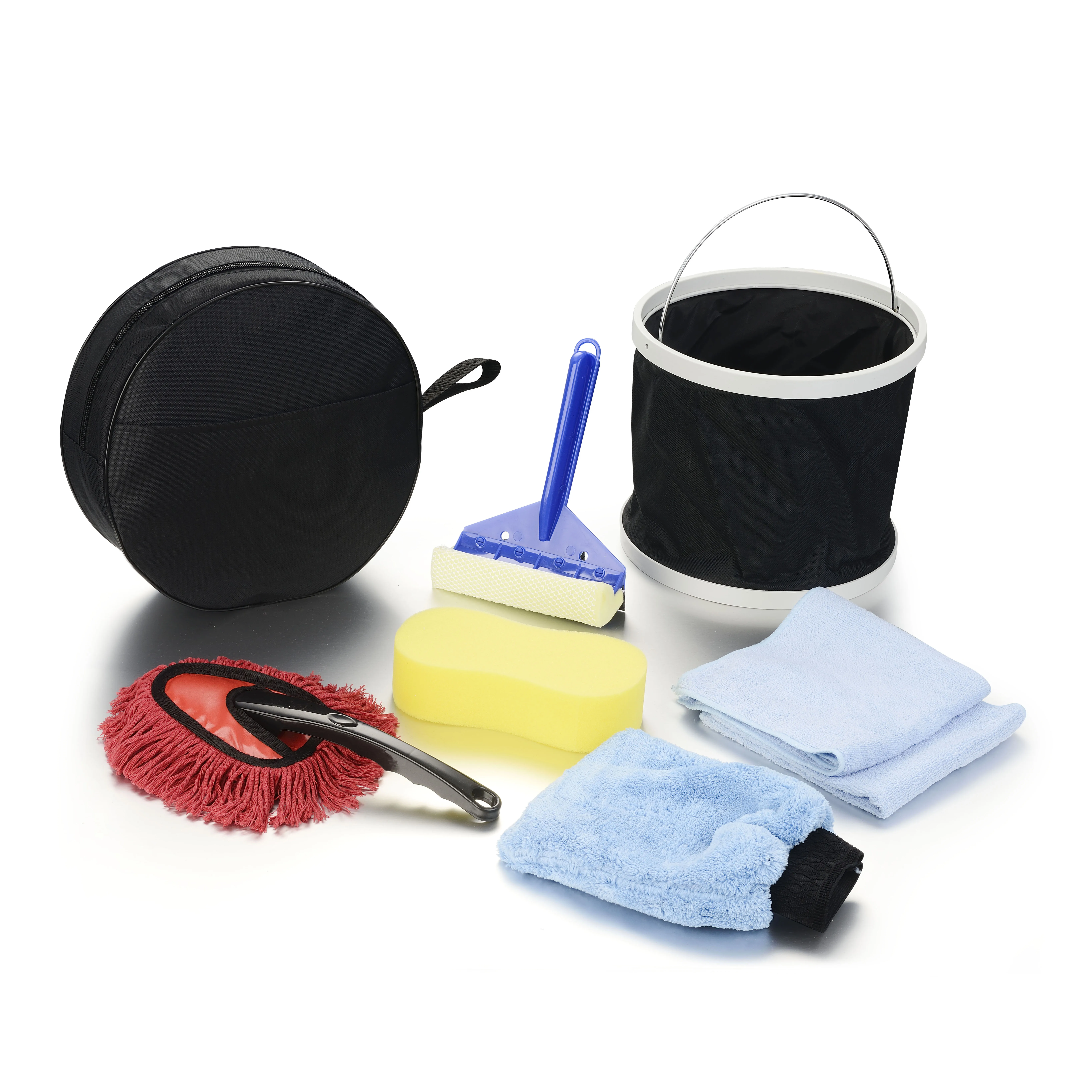 
8pcs portable car wash kit car cleaning set sponge towel bucket  (60795487110)