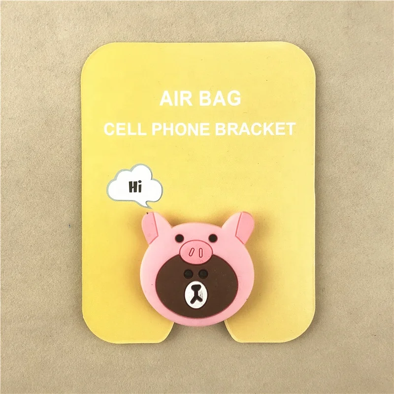 
Mobile Phone Accessories Custom Expandable Soft PVC Phone Socket Stand Holder 