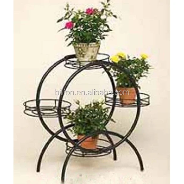wrought iron outdoor flower pot stand designs