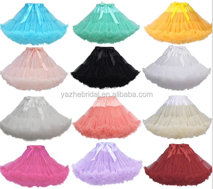 14 Colors-Cheap Wholesale Short Petticoat Colorful Underskirt Tulle Tutu Skirt Lolita Cosplay Skirt