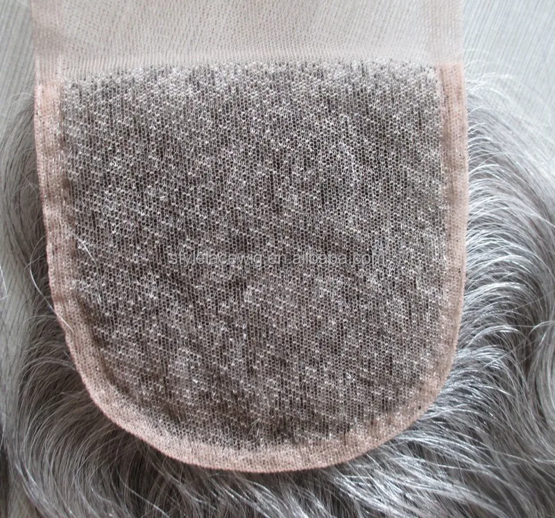 Wholesale peruvian hair weave bundles grey hair closure