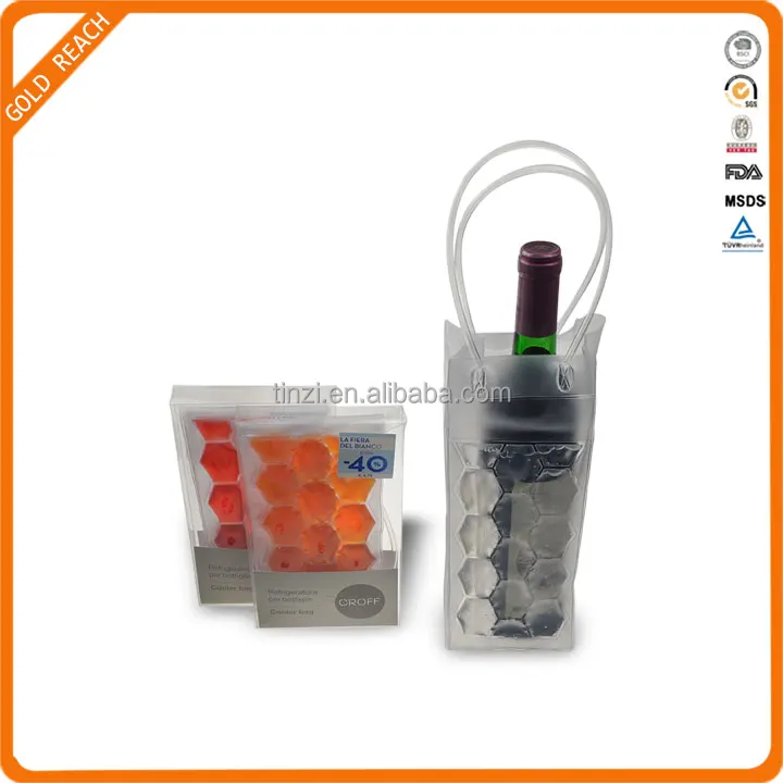 Plastic Wine Bag Freezable Bottle Carrier
