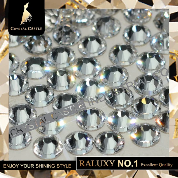 5A 1440Pcs SS16 4mm Glass Crystal Clear White flatback Iron On Strass Crystal Hotfix For Clothing