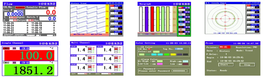 Multi-channel Smart Paperless Data Logger Pressure Paperless Recorder
