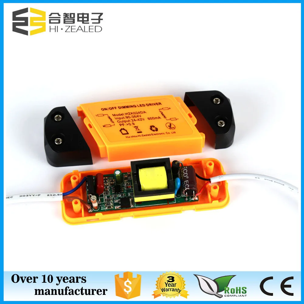 Alibaba изолированы питания 30 Вт 24 В до 42 В AC DC ма 600mA 700mA выключатель затемнения из светодиодов драйвер