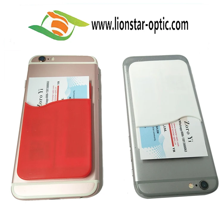 Factory Supply Card Holder Office Promotion Silicon Cell Phone Sticker 3M Glue Wallet Holder Custom Logo Colorful ID Card Holder