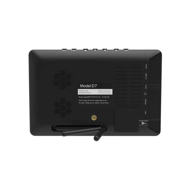 China 7 Inch Lcd Tv Digital Portable Atsc Dvbt Dvb-T2 Isdb-T Tv For Car/Outdoor/Camping/Home