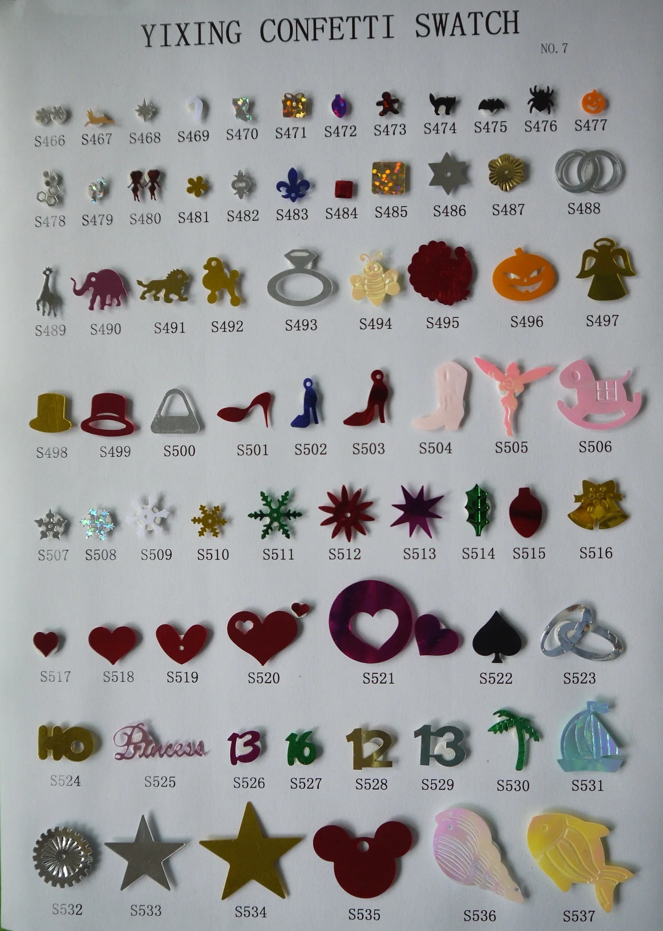 Rainbow PVC Flower Sequins S90 , PVC Multicolor Wholesale Sequin Flowers S259