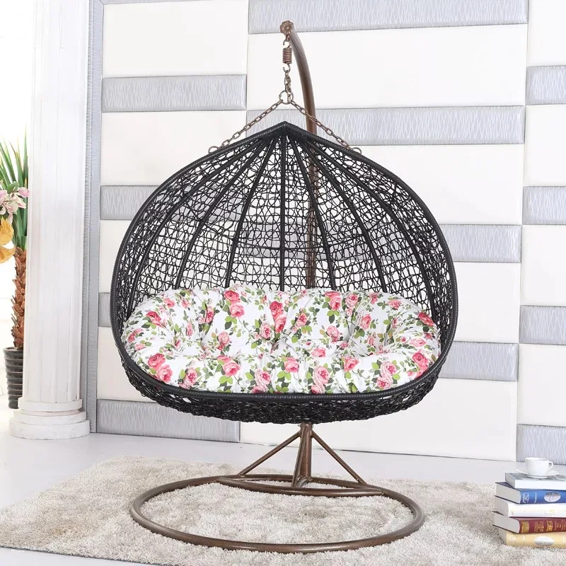 Hot selling aluminum frame outdoor double reclining seat hammocks hanging rattan swing chairs