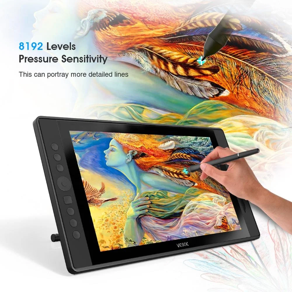 
Veikk VK1560 China factory led graphics display in electromagnetic digitizer technology graphics lcd display 1920x1080 monitor 