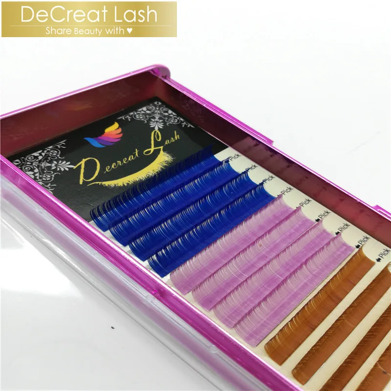 
Wholesale Ombre Color Two Tone Glitter Eyelash Extensions 