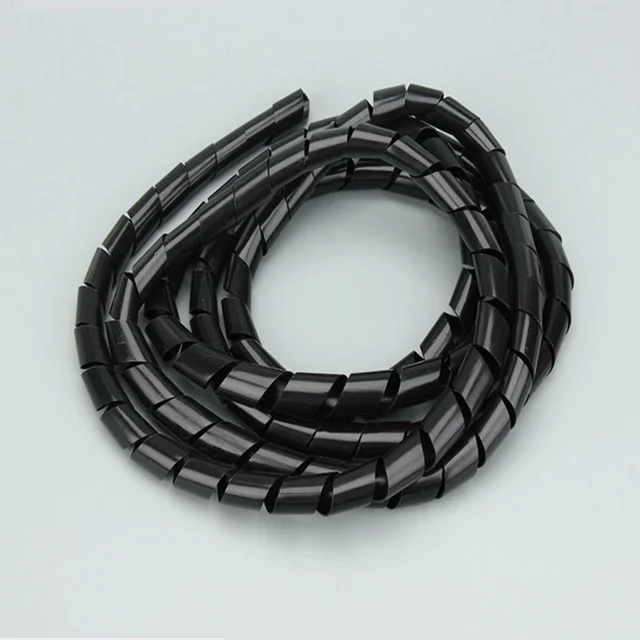 High Quality Spiral Wrapping Band PE Material 6/8/10/12/15/20MM Diameter White Black Color Pack of 10 Meter Per Roll