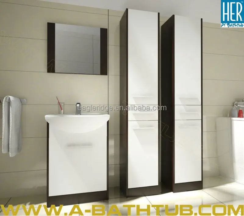 
Floor Standing Bathroom Cabinet With 2 Side Cabinets 