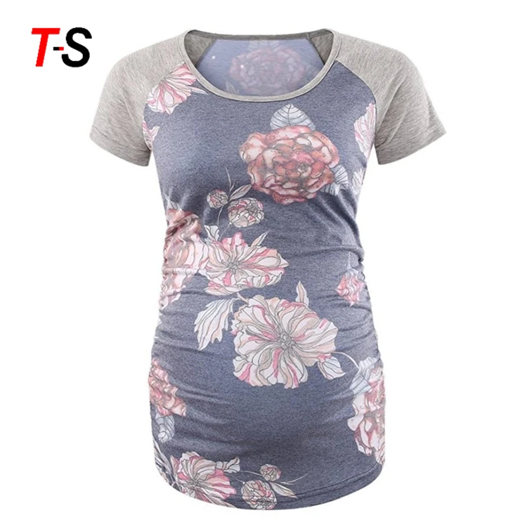 Amazon Best Selling Summer Printed Pregnant Clothes Wear   Maternity Clothing