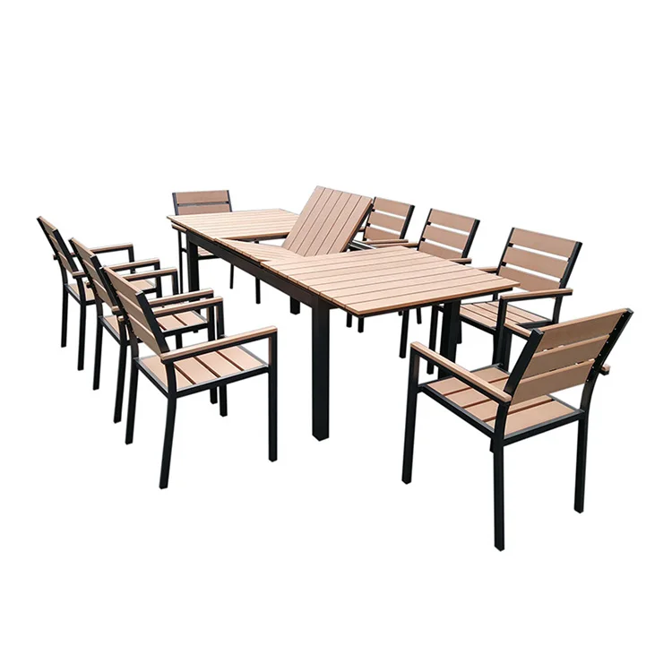 Uplion extension outdoor furniture plastic wood table