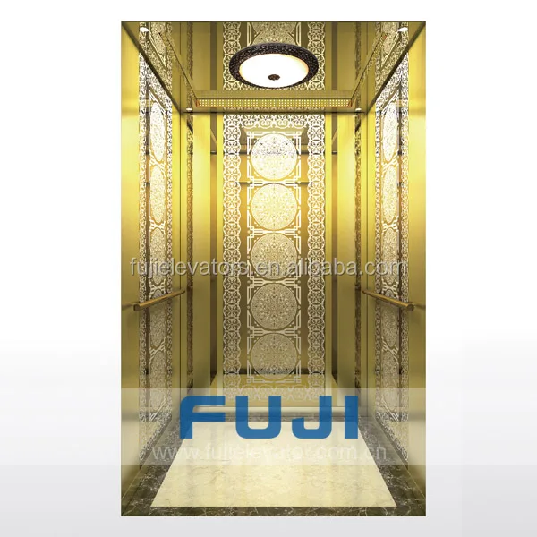  FUJI новый дизайн Титановый зеркальный кабина вилла Лифт небольшой домашний лифт для