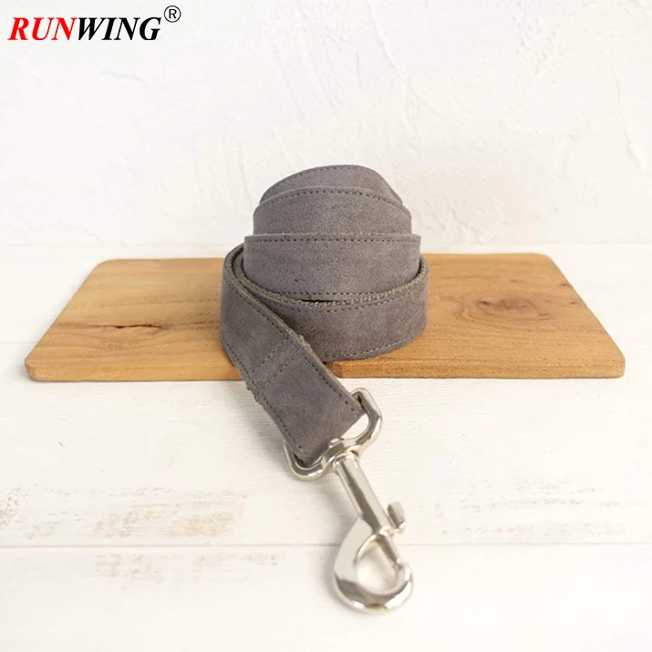 Double Layers Linen/Nylon Fabric Soft Dog Collar and Leash Set