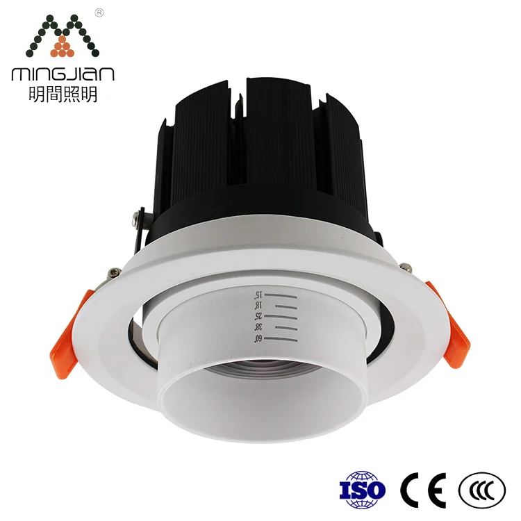 
China Adjustable Trimless 20W 30W Dimming Optional Ceiling Spot Down Light Recessed Lamp COB LED Downlight 
