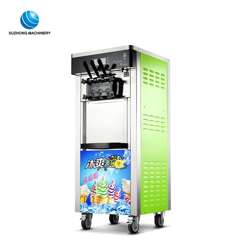 
portable mobile self service ice cream machine with multiple colors choice 