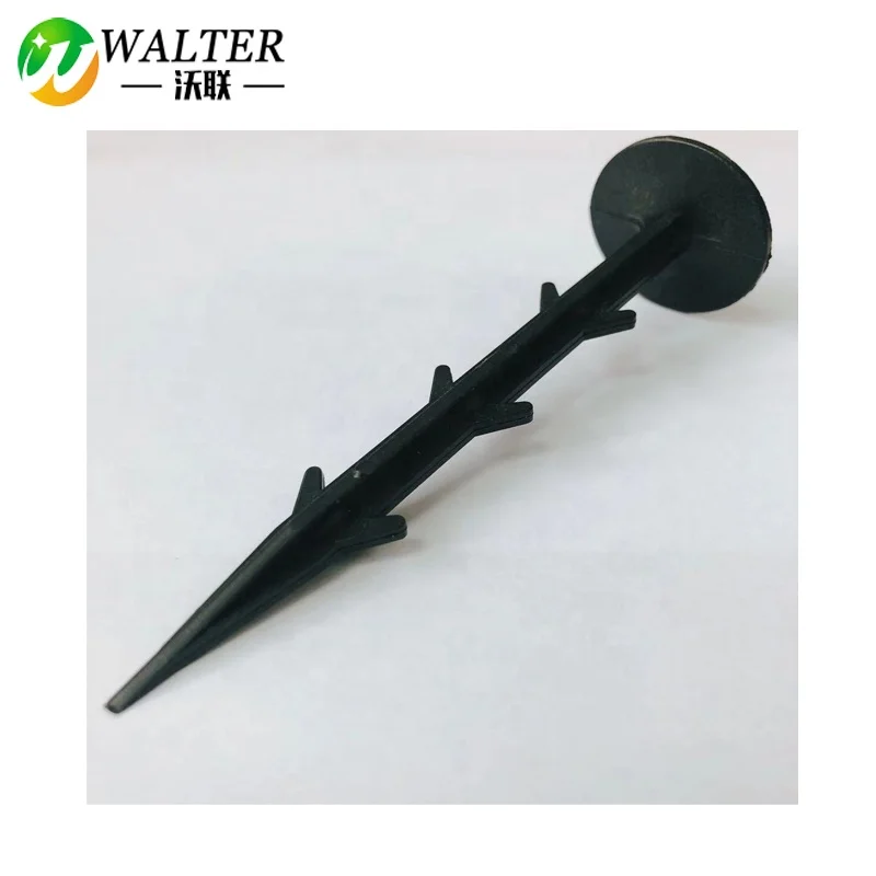Plastic Garden Securing Pegs Tool Flexible Fixing Fabric Peg Nails Landscape Edging Stakes Barb Staples Large Nail Head for Weed
