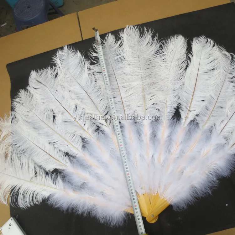 wholesale cheap white feather fan dancing  ostrich fans