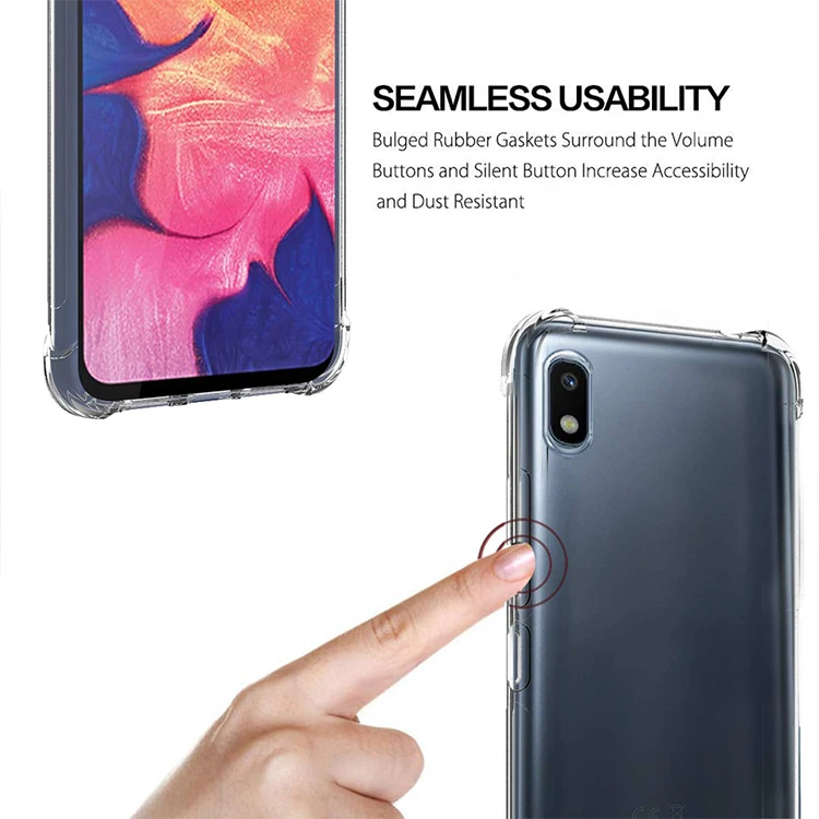 Scratch Resistance Transparent Shockproof Tpu Case For Samsung Galaxy A10 Cover