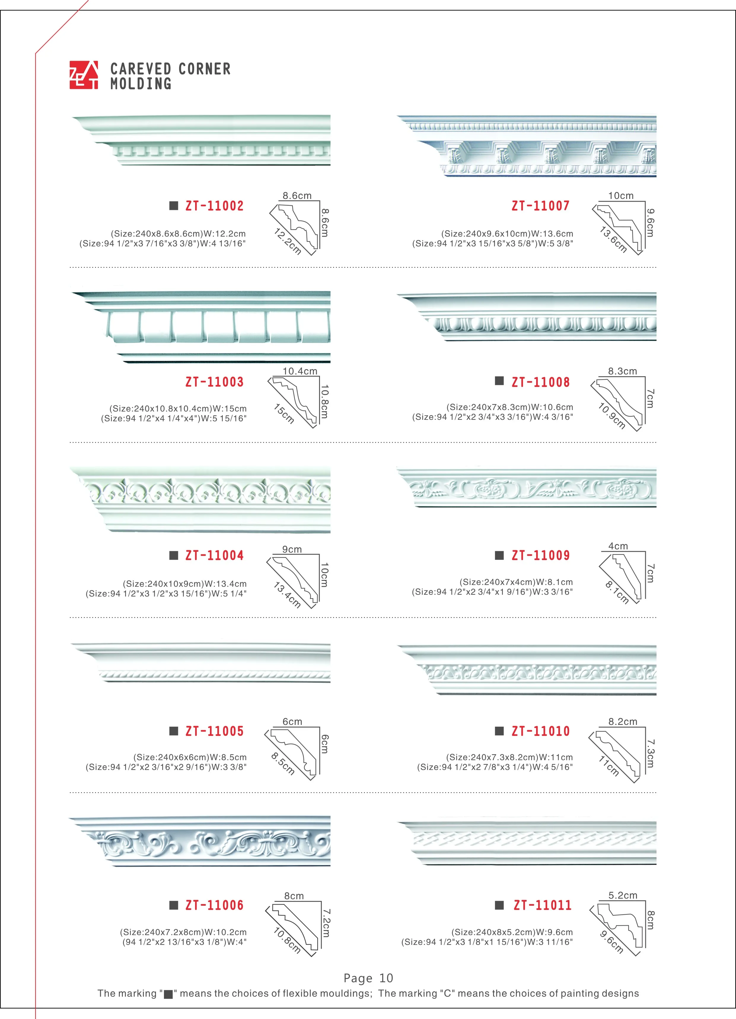 Home decoration arabic pu moldings plaster ceiling cornice