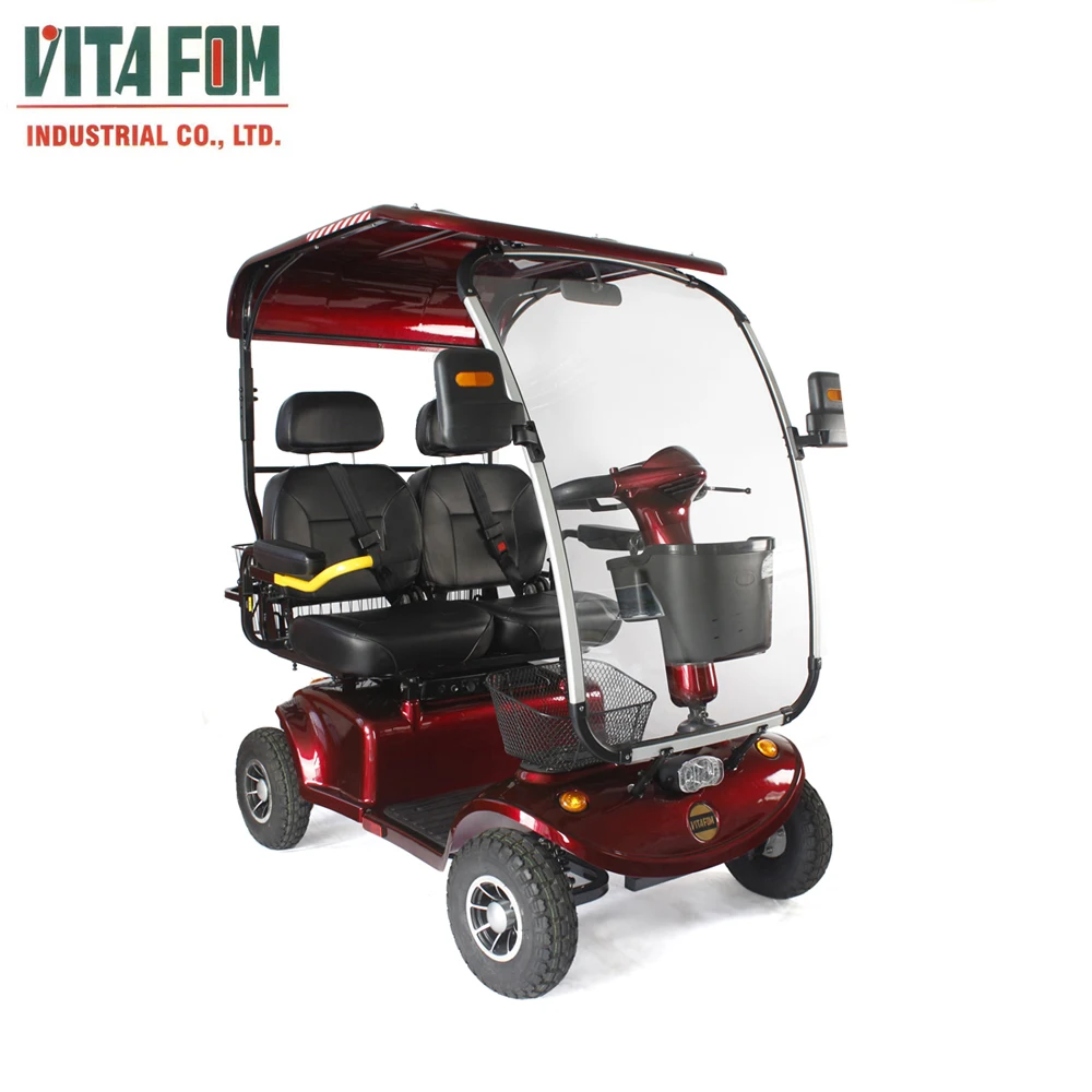 4 wheel electric two seat mobility scooter