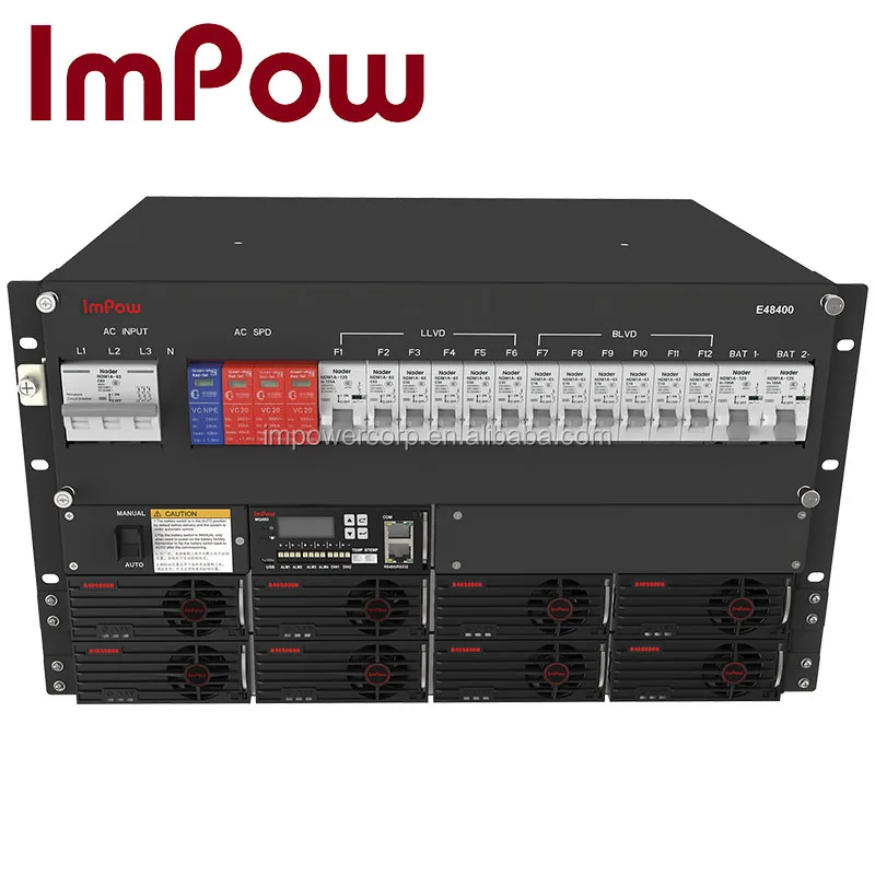2 U embedded -48V 19' rack telecom power energy system with 2000W rectifier