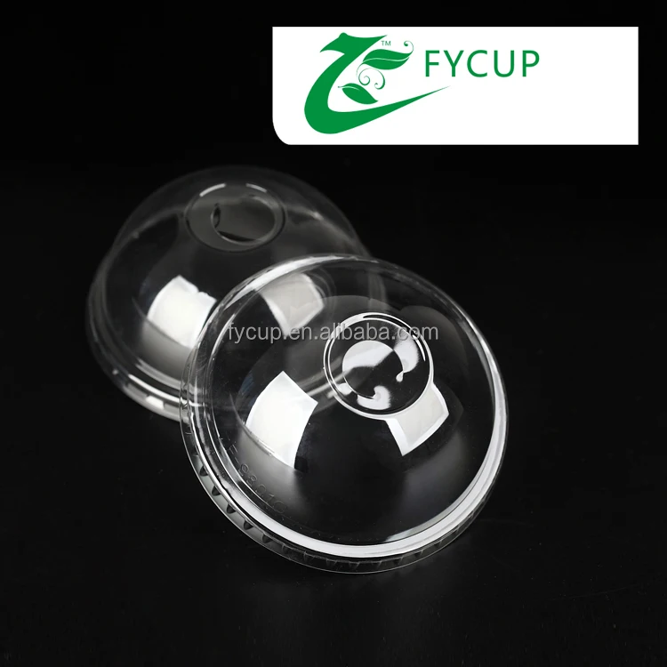 disposable pp plastic clamshell,boba tea cup with lids,feiyang95mm plastic cup lid