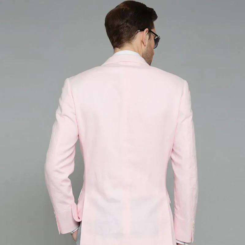 Hot selling excellent pink wool men slim jacket appearing personal charm for supplying bulk order