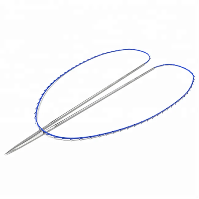 4D 6D 8D Cog Thread PDO face lift thread with double needle