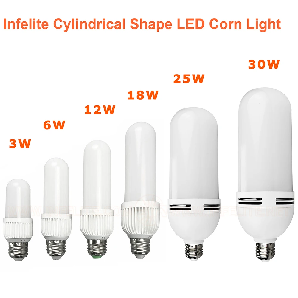 IN-CL101 SMD2835 E26 E27 Milky Cover Cylindrical Rocket Shape 7W 12W 18W 25W 30W LED Corn Bulb Light Lamp Lampada