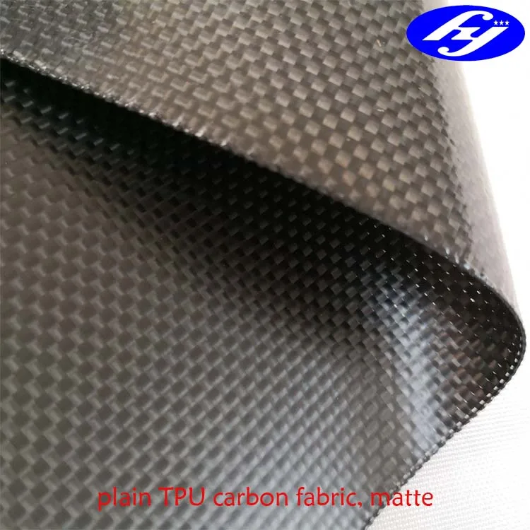 TPU coated carbon fiber fabric for bags and wallets