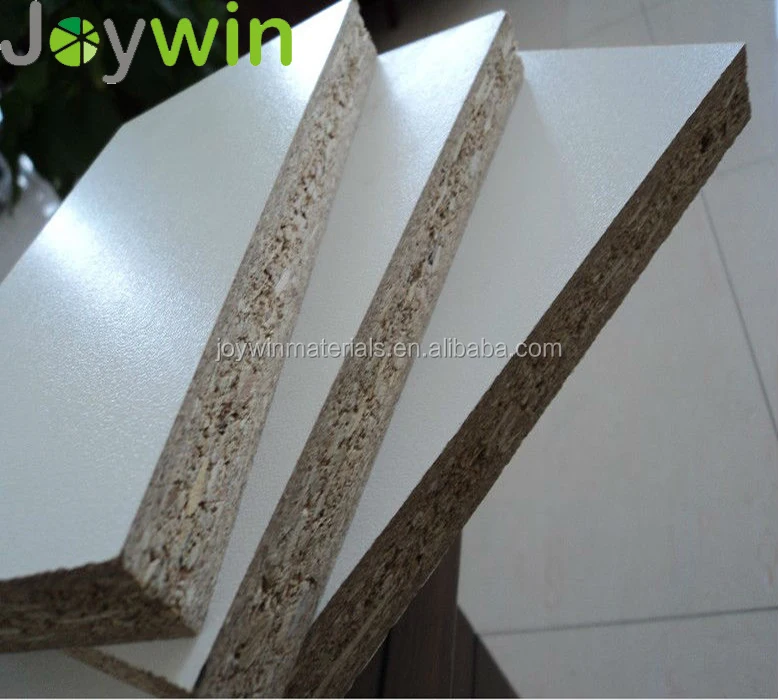 
China Cheap cold white melamine particle board / Embossed melamine faced chipboard suppliers 