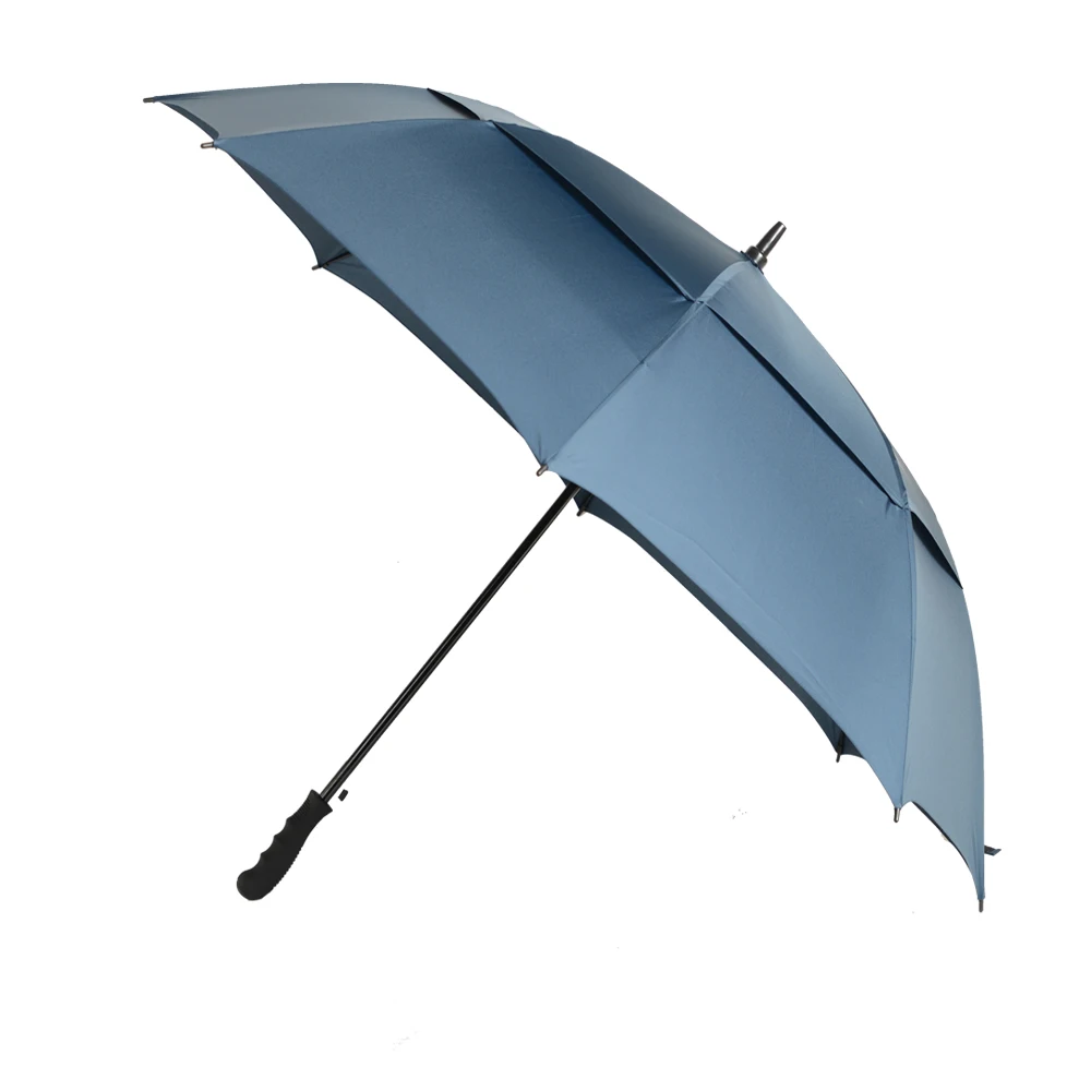 Custom uk hot sale 30 inch bule red and black vented golf umbrella with logo printed