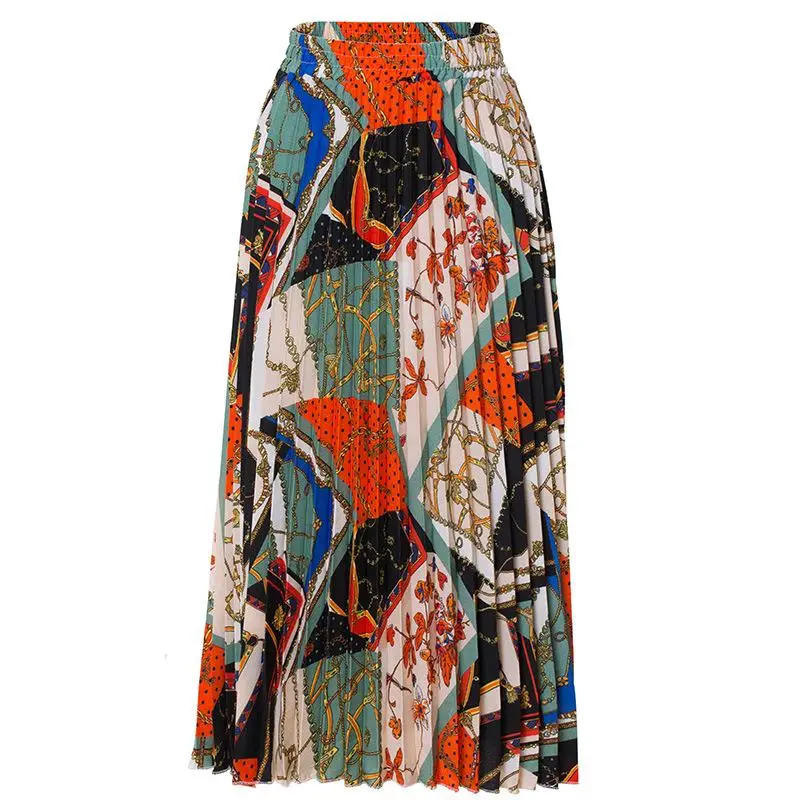 Korean Design Ladies Fashion Retro Clothing Pleated Bodycon Wear Skirts