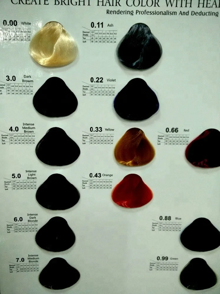 Herbal No Ammonia and No Ppd Professional Salon Hair Dye Cream /hair Color Cream Salon Use Permanent Natural Low Ammonia 100 Ml