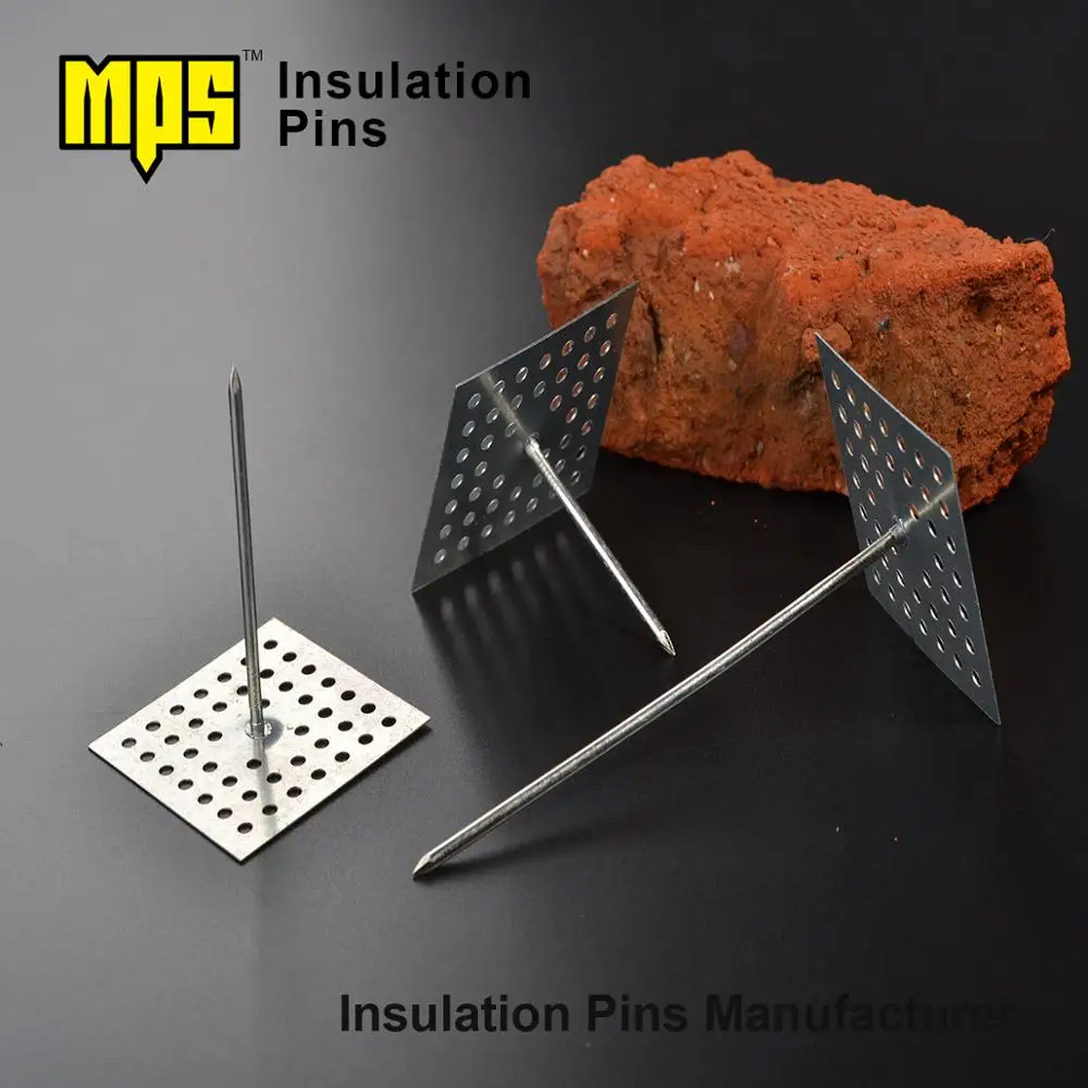 50mm Glasswool Fastener Aluminum Anti-corrosion Perforated Insulation Nails