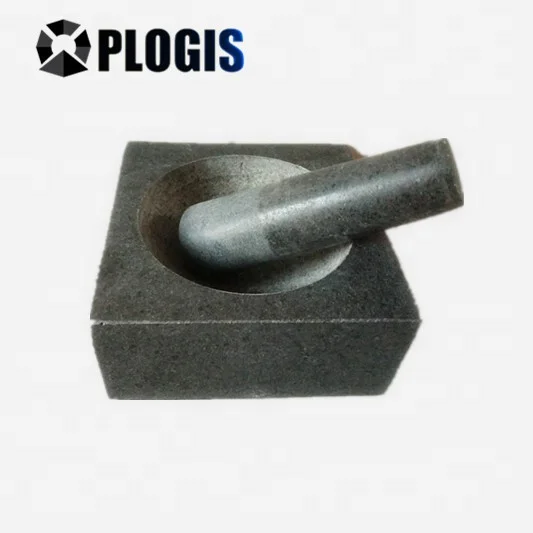 
Square Shape Granite Mortar and Pestle 