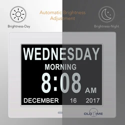 2019 amazon top seller 8 inch memory loss day clock digital calendar with day and date
