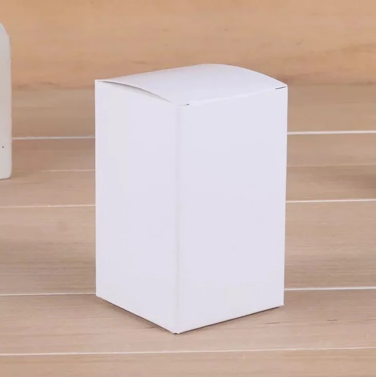 Customized product packaging small white box packaging stock