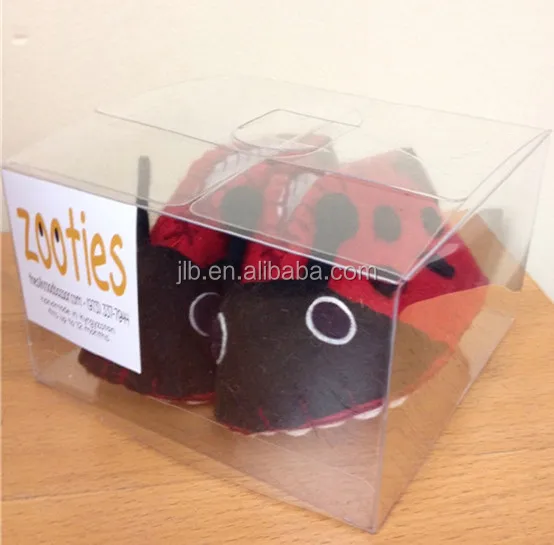 Eco-friendly clear plastic baby shoe packaging box