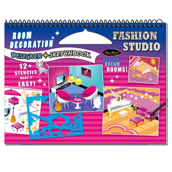 FUNWOOD GQC Children Coloring Sticker Book Set Printing,Factory Supplies DIY Dress up Book Printing