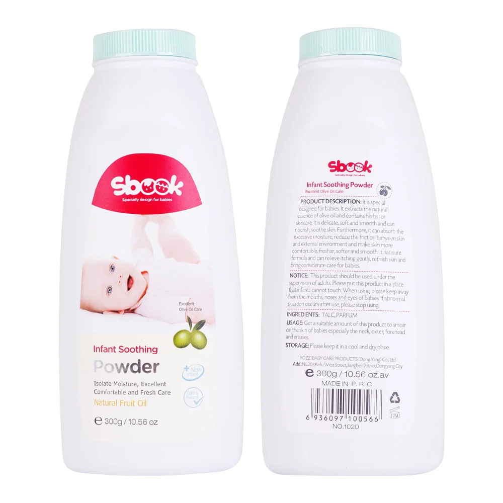 2020 hot sale keep dry baby powder, light scented body powder for baby