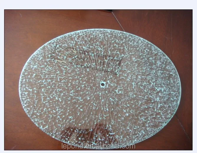 5mm Broken ice flower glass / safety glass / toughened laminated glass for tabletop