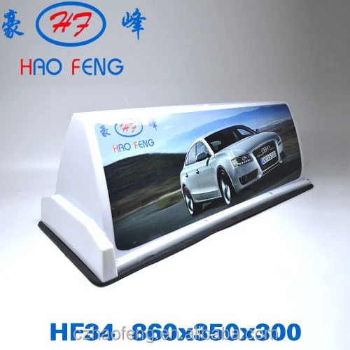 
HF34 taxi light Universal car roof advertising usage led taxi top advertising made in china 