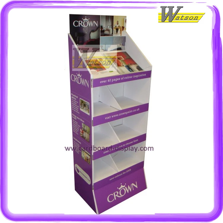 custom printed cardboard advertising tray display stand for chocolate bar