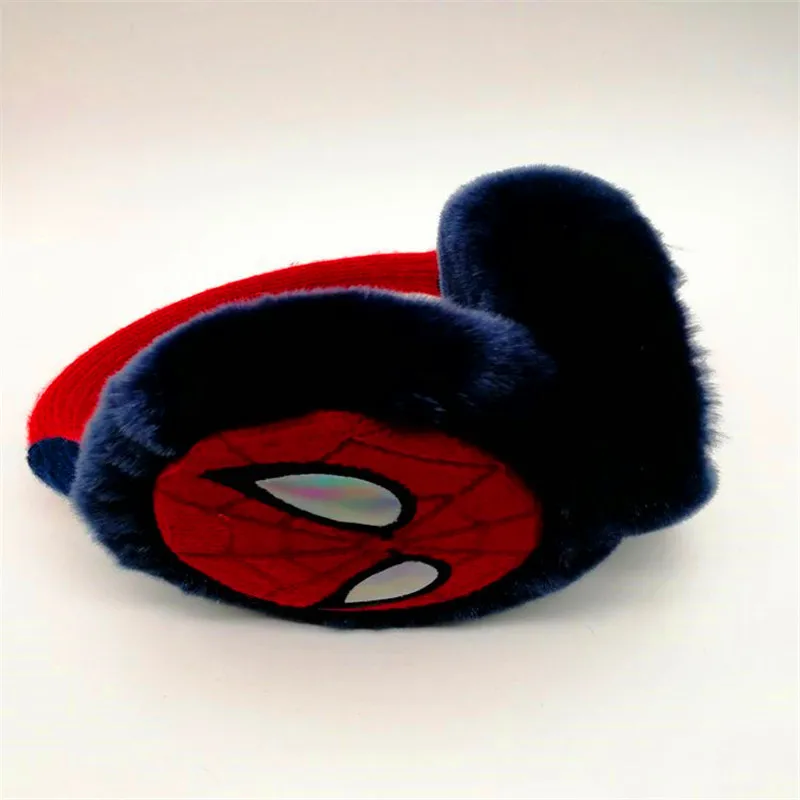 custom ear warmer  embroidered Spiderman plush earmuffs